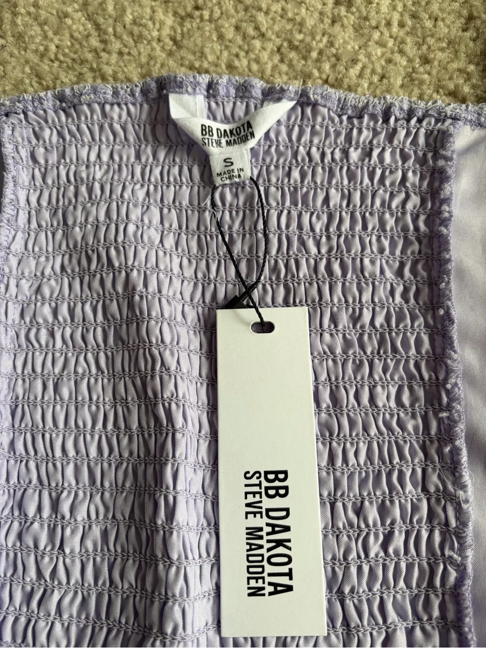 BB Dakota Sheet To Streets purple bohemian boho blouse Top size small NWT